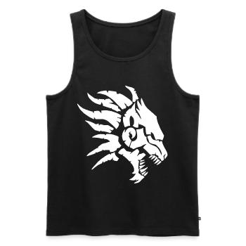 La bête infernale (blanc) - Débardeur bio Premium Homme - noir - Devant - Michal (187cm)