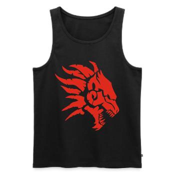 La bête infernale (rouge) - Débardeur bio Premium Homme - noir - Devant - Michal (187cm)