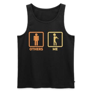 Lustiger Klarinettist - Männer Premium Bio Tank Top - Schwarz - Vorne - AI Model Male 178 light (178cm)