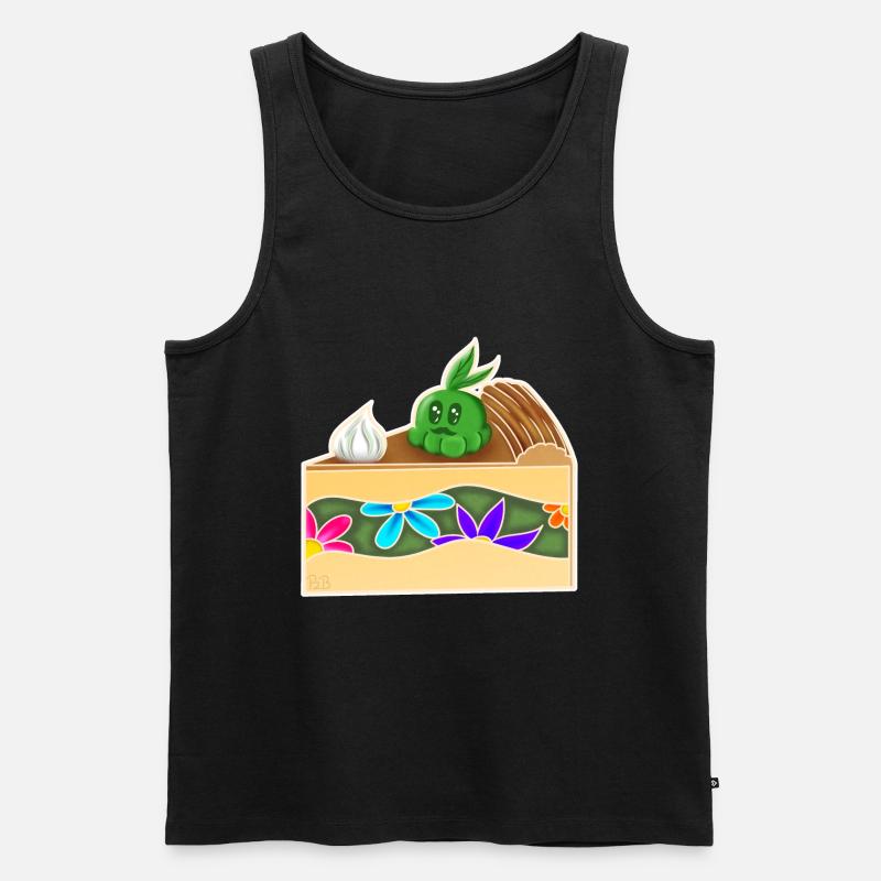 PieceOfCakeGrows! - Männer Premium Bio Tank Top - Schwarz