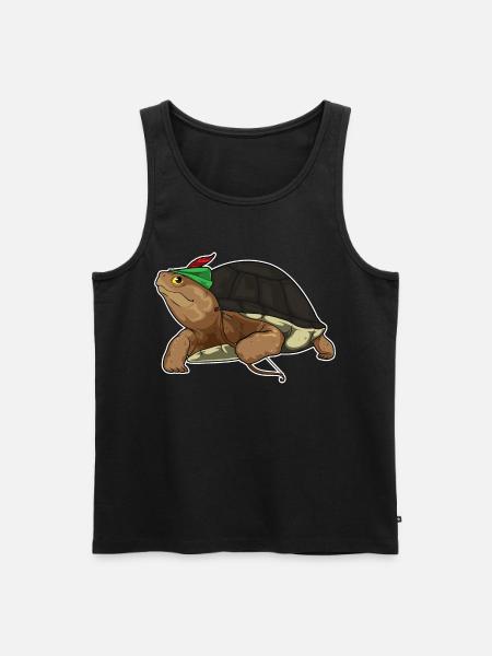 Turtle Archer Bow - Men's Premium Organic Tank Top - black