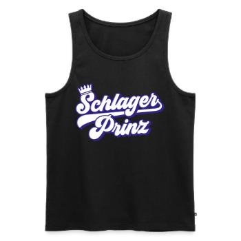 Schlager Prinz | Farben änderbar - Männer Premium Bio Tank Top - Schwarz - Vorne - Michal (187cm)