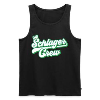 Schlager Crew | Farben änderbar - Männer Premium Bio Tank Top - Schwarz - Vorne - Michal (187cm)