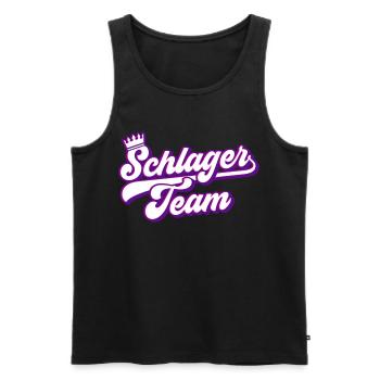 Schlager Team | Farben änderbar - Männer Premium Bio Tank Top - Schwarz - Vorne - Michal (187cm)