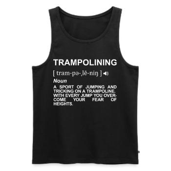 Trampoline Jumping Meaning - Men's Premium Organic Tank Top - black - Front - AI Model Male 178 light (178cm)