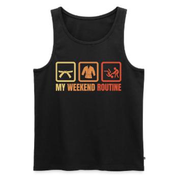 Judo Routine - Männer Premium Bio Tank Top - Schwarz - Vorne - AI Model Male 178 light (178cm)