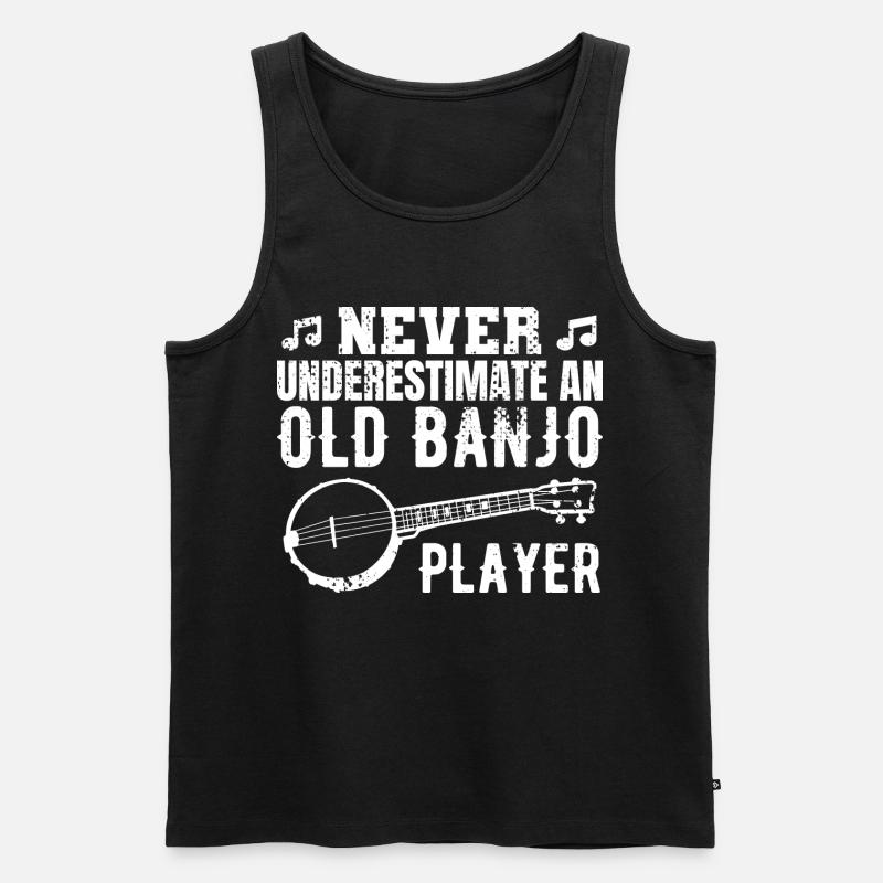 Banjo Großvater - Männer Premium Bio Tank Top - Schwarz