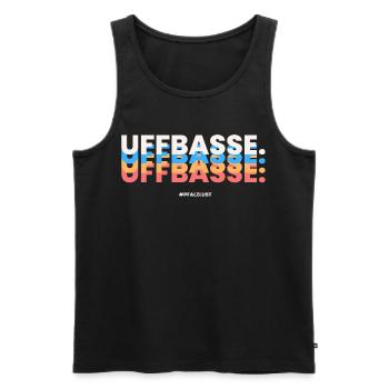 Pfalzlust Uffbasse - Männer Premium Bio Tank Top - Schwarz - Vorne - Michal (187cm)