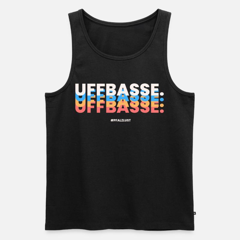 Pfalzlust Uffbasse - Männer Premium Bio Tank Top - Schwarz