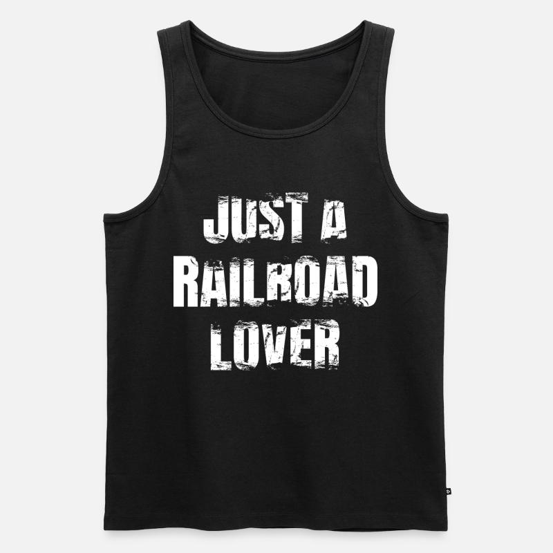 Zugliebhaber - Männer Premium Bio Tank Top - Schwarz