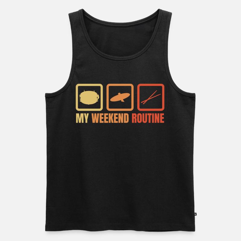 Meine Wochenendroutine - Männer Premium Bio Tank Top - Schwarz