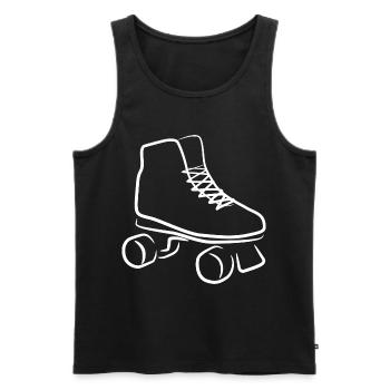 Roller Skates Zeichnung - Männer Premium Bio Tank Top - Schwarz - Vorne - AI Model Male 178 light (178cm)