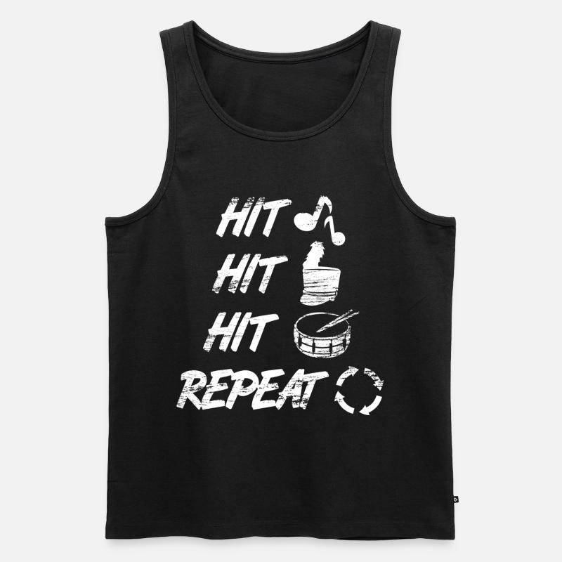 Snare Drums Spruch - Männer Premium Bio Tank Top - Schwarz