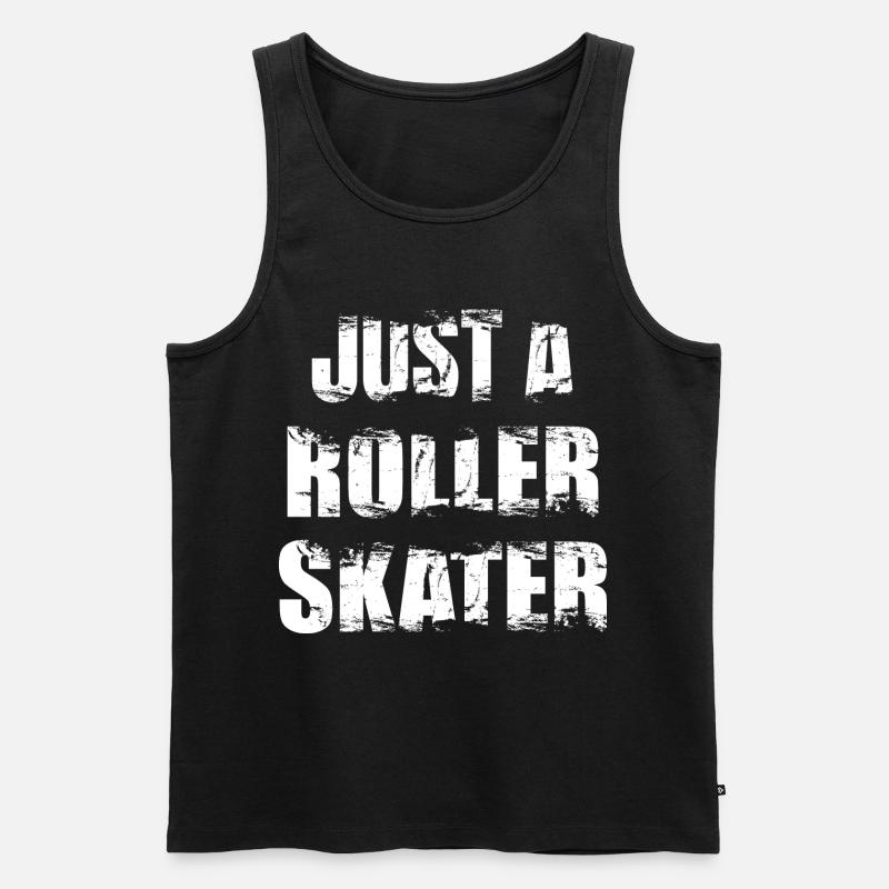 Rollschuhläufer - Männer Premium Bio Tank Top - Schwarz