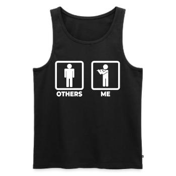 Ich als Flötist - Männer Premium Bio Tank Top - Schwarz - Vorne - AI Model Male 178 light (178cm)