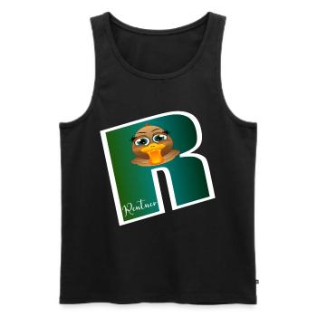 Abschiedsgeschenke Rente Ente - Männer Premium Bio Tank Top - Schwarz - Vorne - AI Model Male 178 light (178cm)