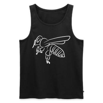 Honigbiene Zeichnung - Männer Premium Bio Tank Top - Schwarz - Vorne - Michal (187cm)