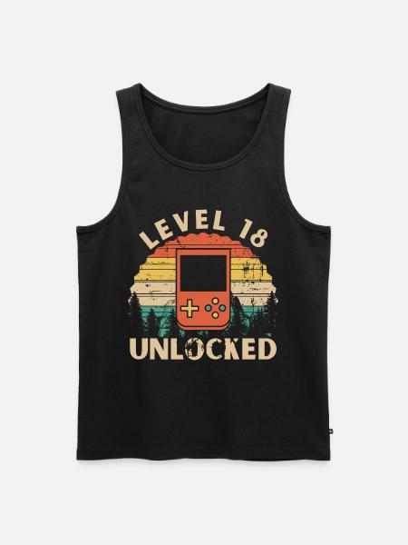 Level 18 Unlocked - Men's Premium Organic Tank Top - black