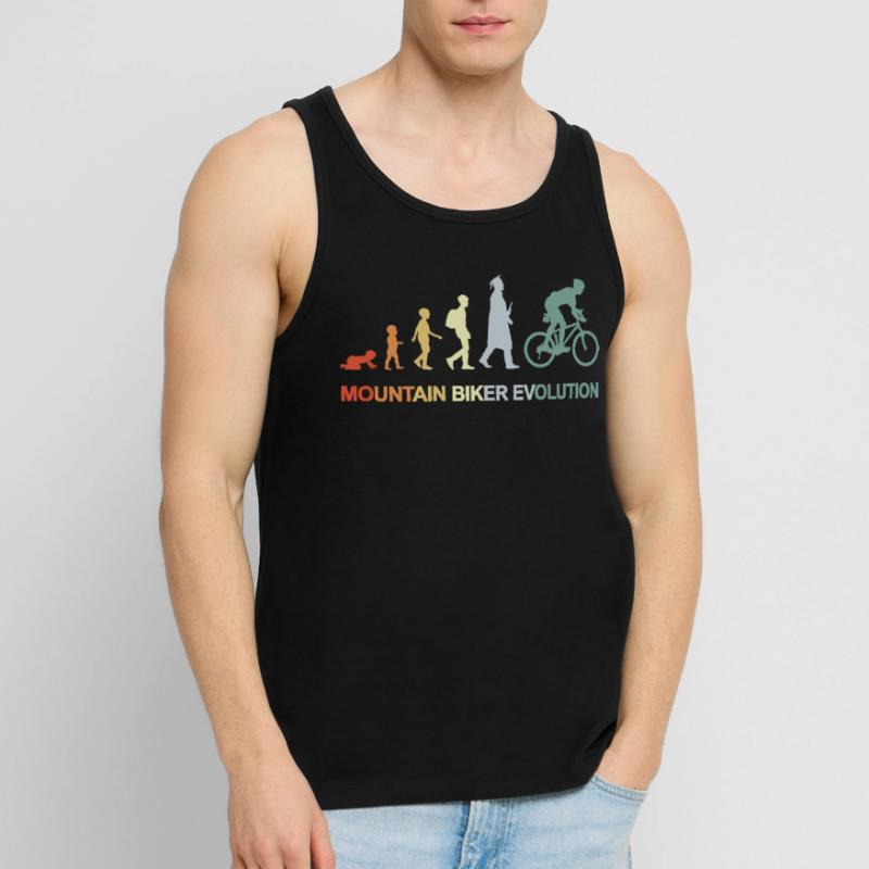 Mountain Biker Evolution Men's Premium Organic Tank Top