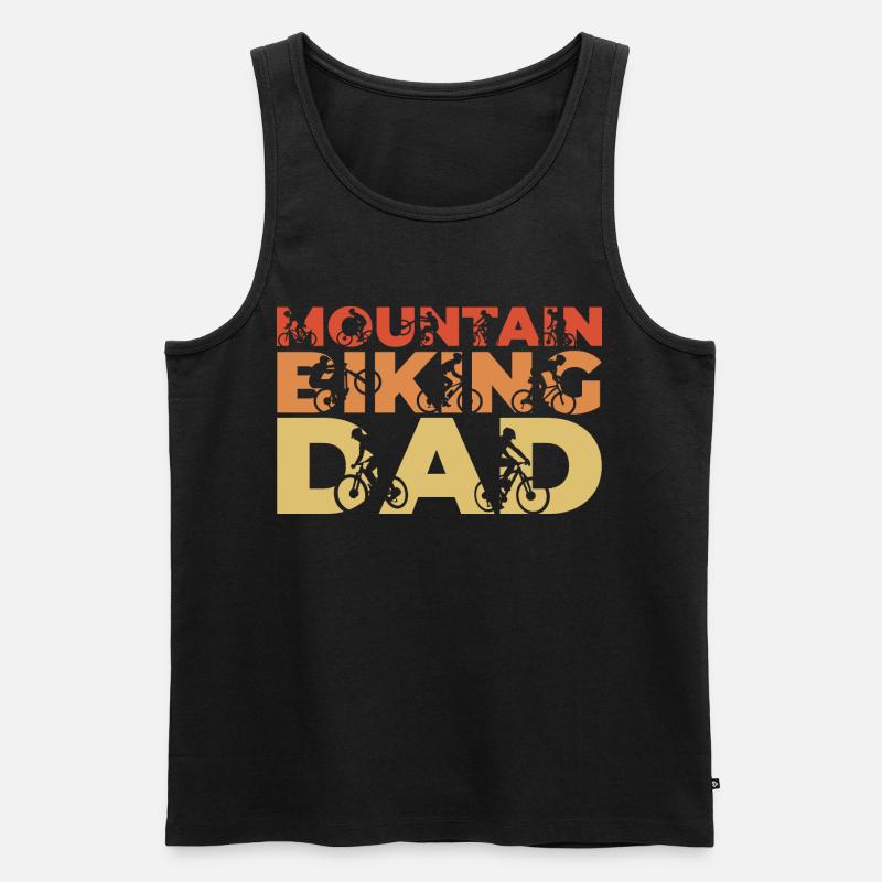 Lustiger Mountainbiker Vater - Männer Premium Bio Tank Top - Schwarz