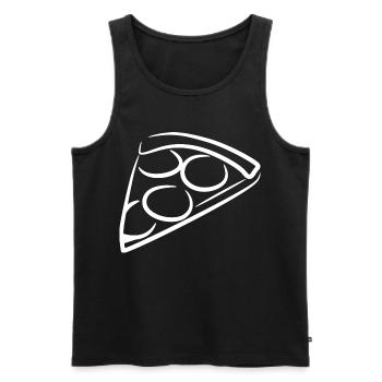 Pizza Sketch - Men's Premium Organic Tank Top - black - Front - AI Model Male 178 light (178cm)