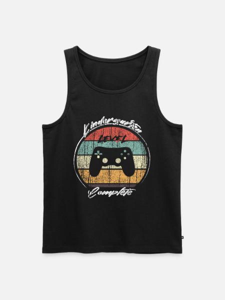 Kindergarten Level Complete Gamer - Männer Premium Bio Tank Top - Schwarz