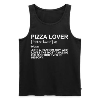 Pizza Liebhaber Begriff - Männer Premium Bio Tank Top - Schwarz - Vorne - AI Model Male 178 light (178cm)