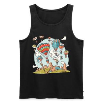 Balloon Doodle - Men's Premium Organic Tank Top - black - Front - AI Model Male 178 light (178cm)
