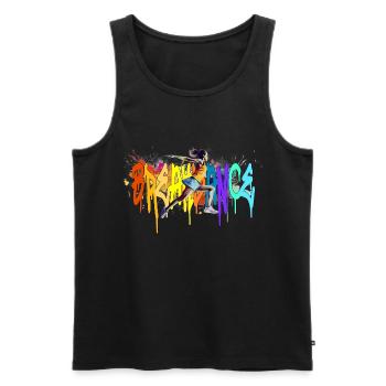 Breakdance Girl Bgirl B-Girl - Men's Premium Organic Tank Top - black - Front - Michal (187cm)