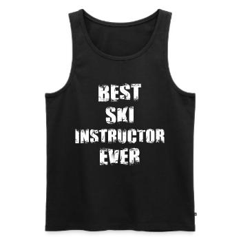 ski instructor - Men's Premium Organic Tank Top - black - Front - Michal (187cm)
