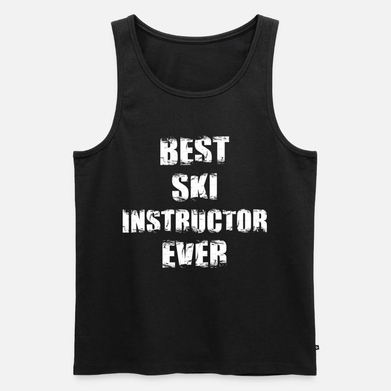 Skilehrer - Männer Premium Bio Tank Top - Schwarz