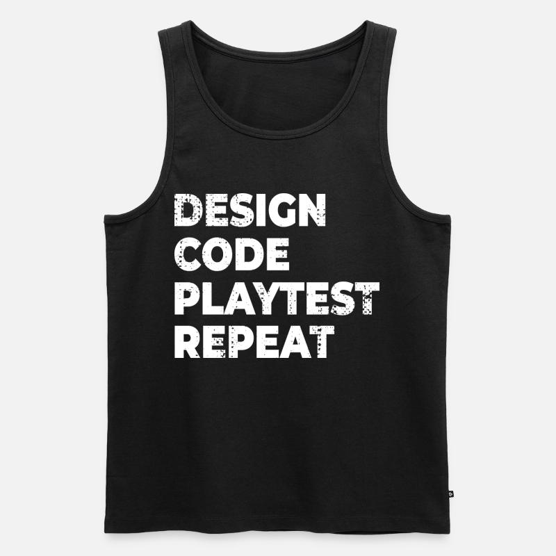 Spielentwicklung Progress - Männer Premium Bio Tank Top - Schwarz