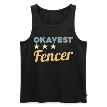 Durchschnittlicher Fechter - Männer Premium Bio Tank Top - Schwarz - Vorne - AI Model Male 178 light (178cm)