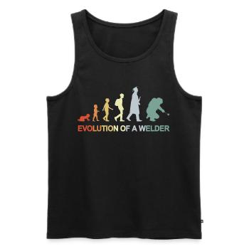 Vintage Welding Evolution - Men's Premium Organic Tank Top - black - Front - AI Model Male 178 light (178cm)