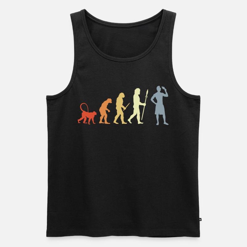 Evolution Eiscreme Liebhaber - Männer Premium Bio Tank Top - Schwarz