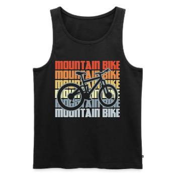 VTT vintage - Débardeur bio Premium Homme - noir - Devant - Michal (187cm)