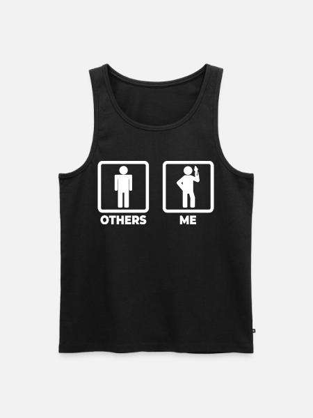 Ice Cream Lover Stick Figure - Men's Premium Organic Tank Top - black