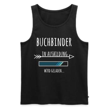Buchbinder Ausbildung Handwerk Geschenk - Männer Premium Bio Tank Top - Schwarz - Vorne - AI Model Male 178 light (178cm)