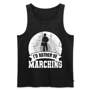 Lustiger Trommler Spruch - Männer Premium Bio Tank Top - Schwarz - Vorne - AI Model Male 178 light (178cm)