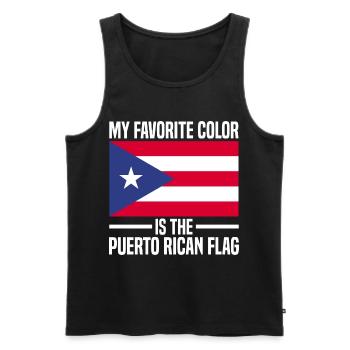 Puerto Rico Flagge | Puerto Ricaner Geschenkideen - Männer Premium Bio Tank Top - Schwarz - Vorne - Michal (187cm)