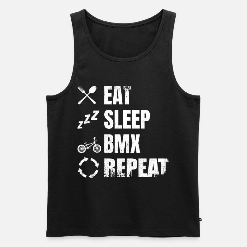 BMX Zeitplan - Männer Premium Bio Tank Top - Schwarz