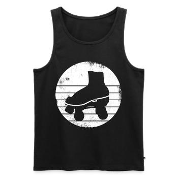 Roller Skates Drawing - Men's Premium Organic Tank Top - black - Front - AI Model Male 178 light (178cm)