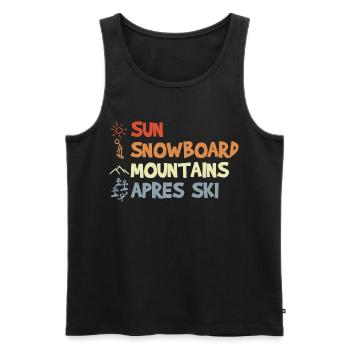 Vintage Snowboard - Men's Premium Organic Tank Top - black - Front - Michal (187cm)