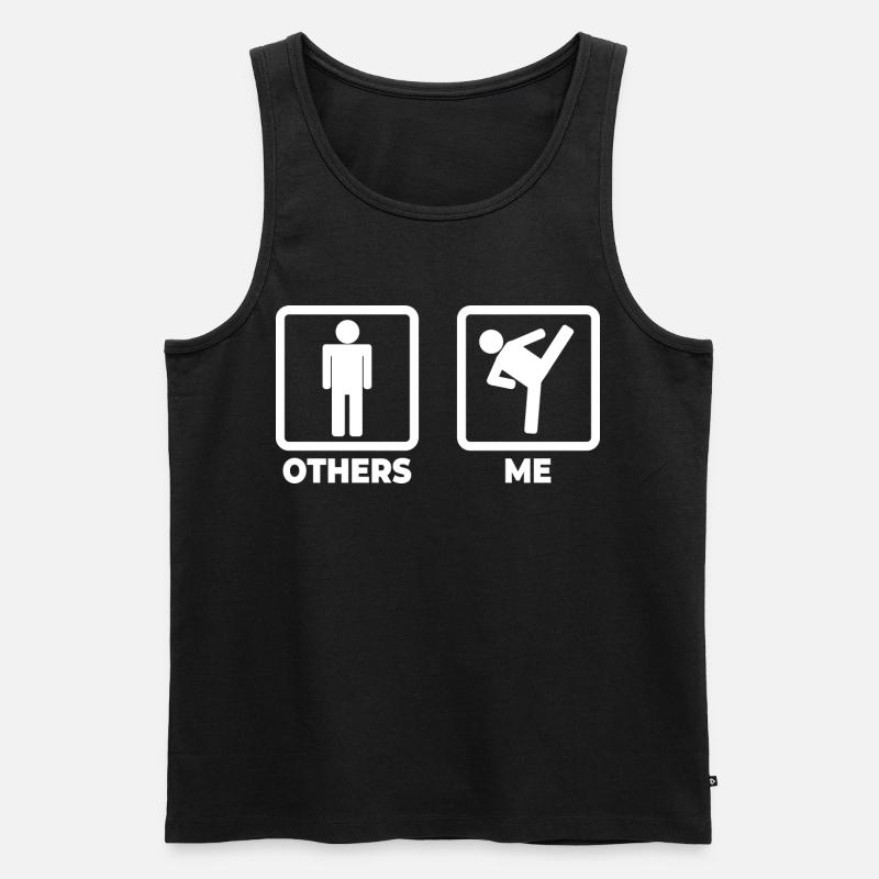 Ich als Kickboxer - Männer Premium Bio Tank Top - Schwarz