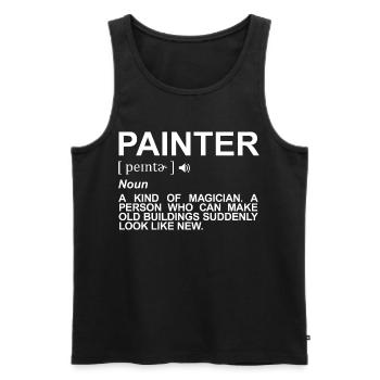 Maler Lackierer Definition - Männer Premium Bio Tank Top - Schwarz - Vorne - AI Model Male 178 light (178cm)