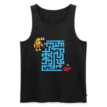 Das Labyrinth der Liebenden - Männer Premium Bio Tank Top - Schwarz - Vorne - AI Model Male 178 light (178cm)