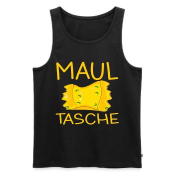 SCHWÄBISCHE MAULTASCHEN SCHWABEN - Männer Premium Bio Tank Top - Schwarz - Vorne - Michal (187cm)
