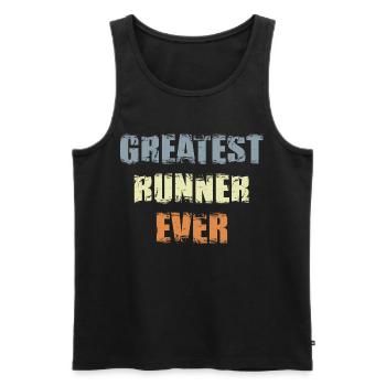 Best runner of all time - Men's Premium Organic Tank Top - black - Front - AI Model Male 178 light (178cm)