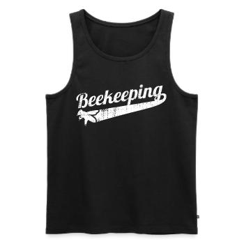 Lustige Imkerei - Männer Premium Bio Tank Top - Schwarz - Vorne - Michal (187cm)