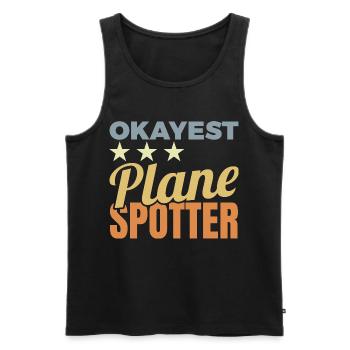 Durchschnittlicher Flugzeugliebhaber - Männer Premium Bio Tank Top - Schwarz - Vorne - AI Model Male 178 light (178cm)